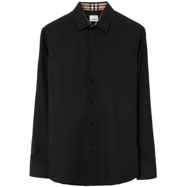 logo-embroidered long-sleeve shirt