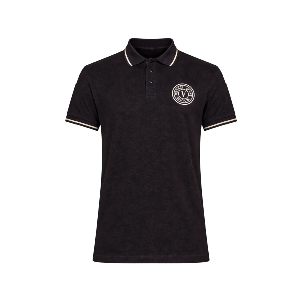 logo-embroidery ribbed-trims polo shirt