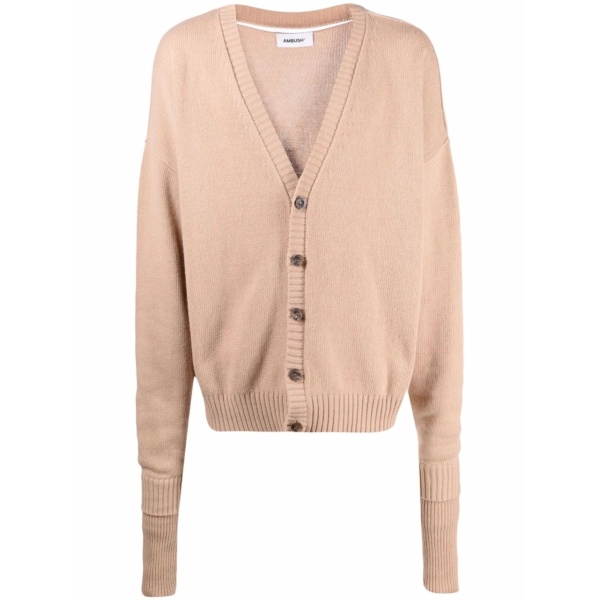 logo-intarsia cardigan