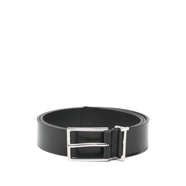 logo-loop leather belt