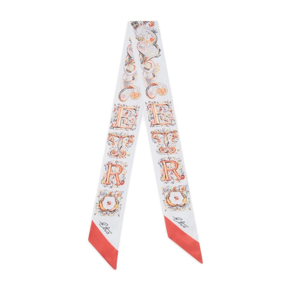 logo paisley silk scarf