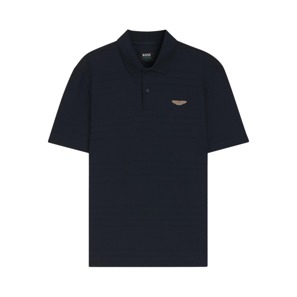 logo-patch polo shirt