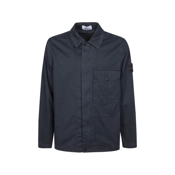 logo-patch shirt jacket