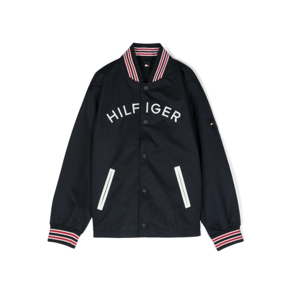 logo-print bomber jacket