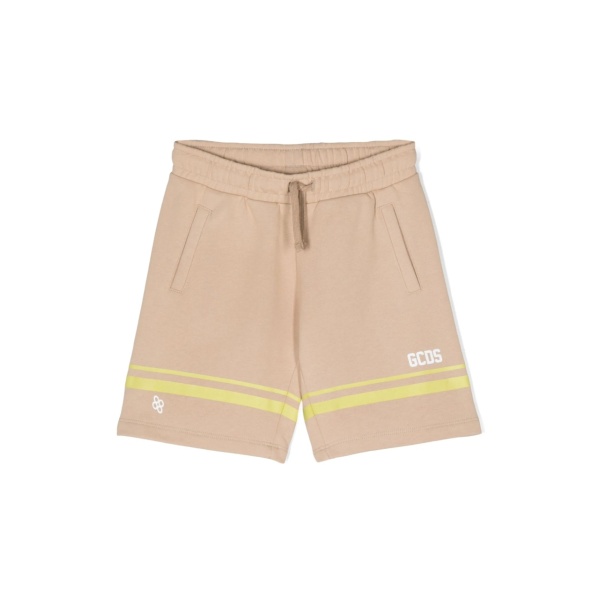 logo-print cotton casual shorts