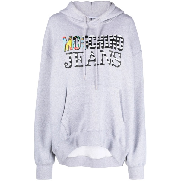 logo-print cotton hoodie