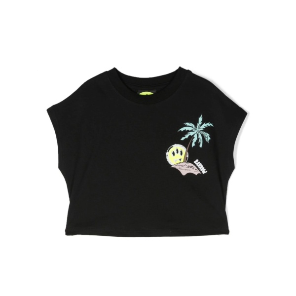 logo-print cotton vest