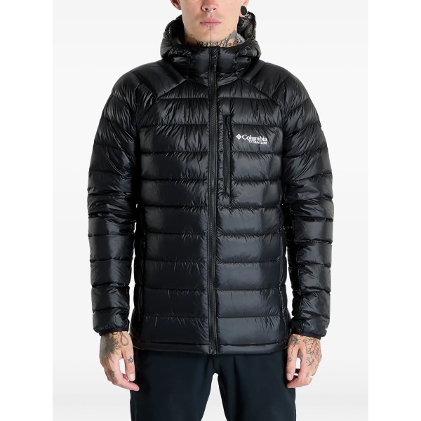 logo-print padded jacket