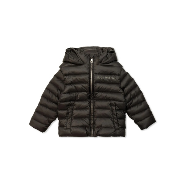 logo-print padded jacket