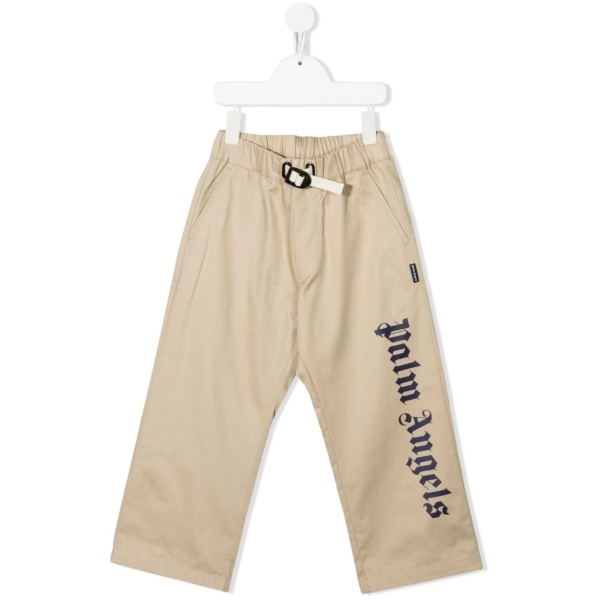 logo-print straight-leg trousers