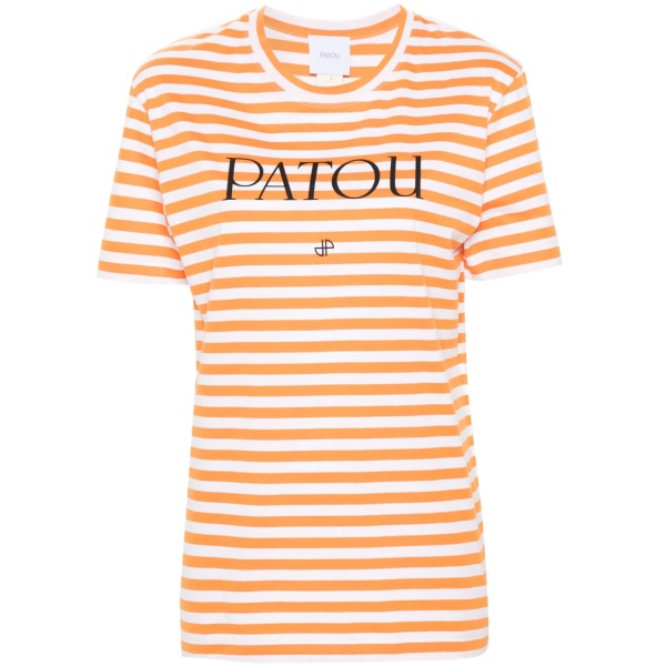 logo-print striped T-shirt