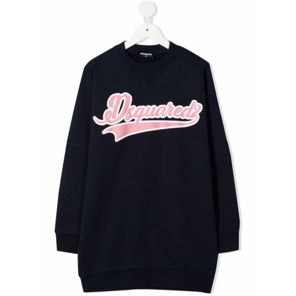 logo-print sweat dress