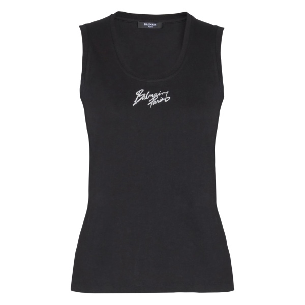 logo-print tank top