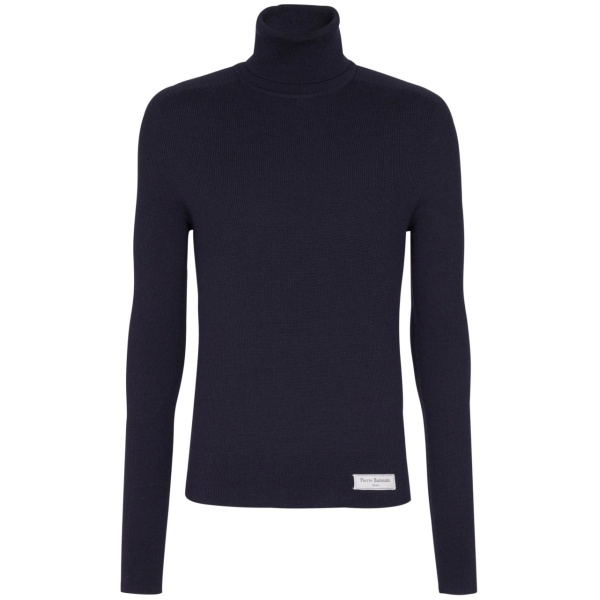 logo-tag merino-wool jumper
