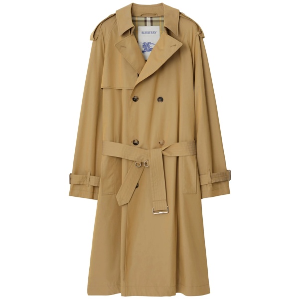 long garbadine trench coat