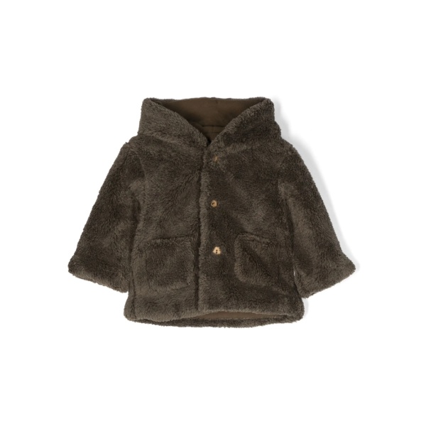 long-sleeve faux fur coat
