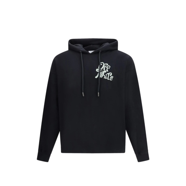 long-sleeve logo hoodie