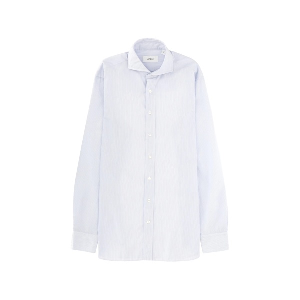 long-sleeved striped shirt