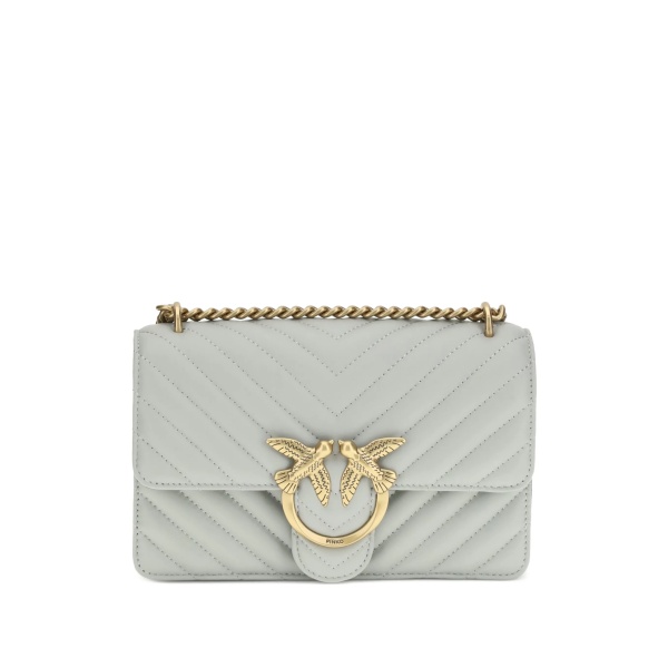 Love chevron bird-ring leather shoulder bag