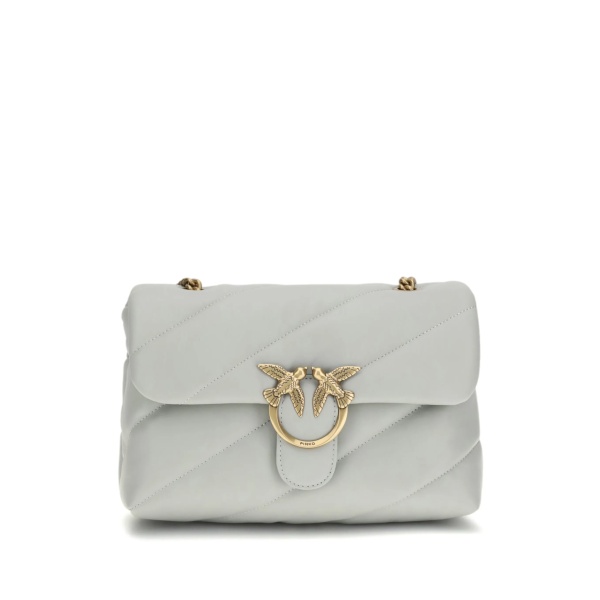 Love quilted bird-hardware shoulder bag