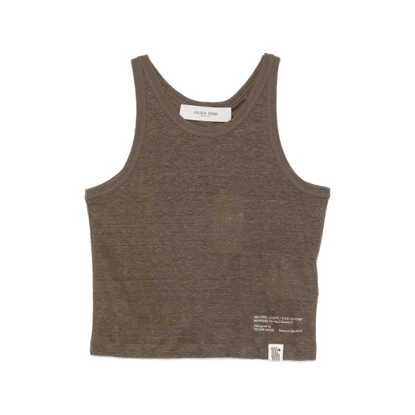 Mara text-print tank top