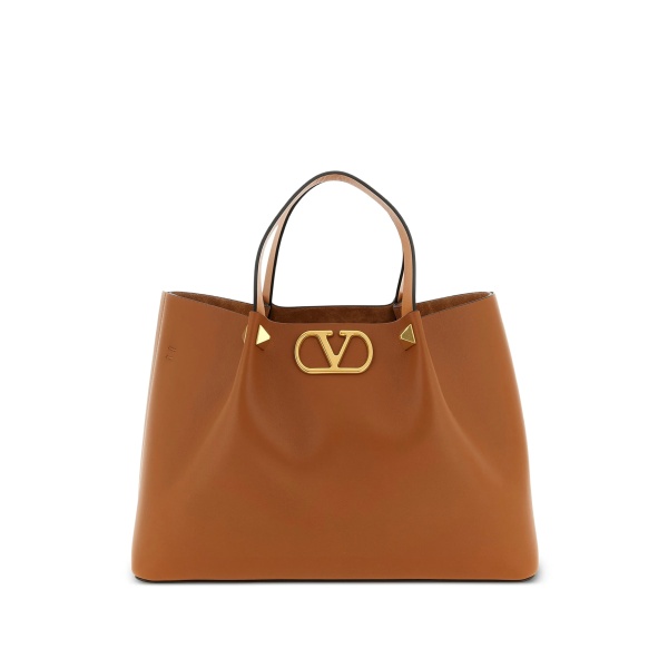 medium studded V-logo tote bag