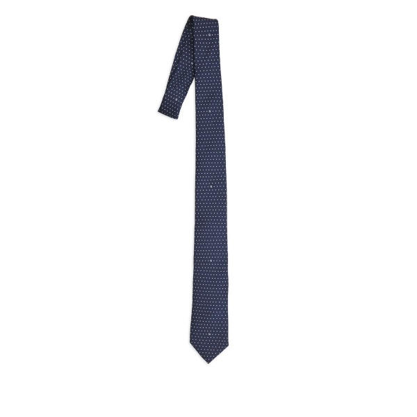 micro polka-dot silk tie