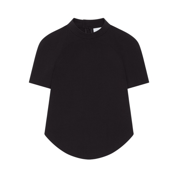 mock-neck short-sleeve t-shirt
