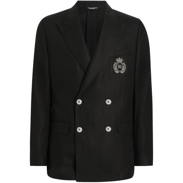 monogram-badge blazer