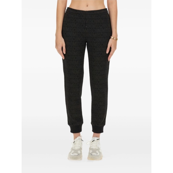 monogram-print track pants