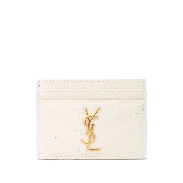 Monogram quilted card holder