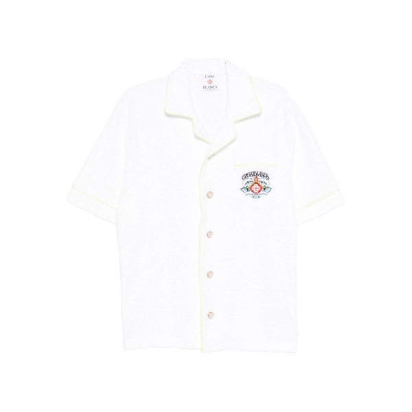 monogram towelling shirt