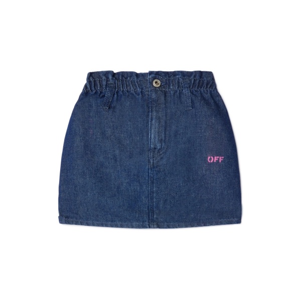 Off Stamp denim miniskirt