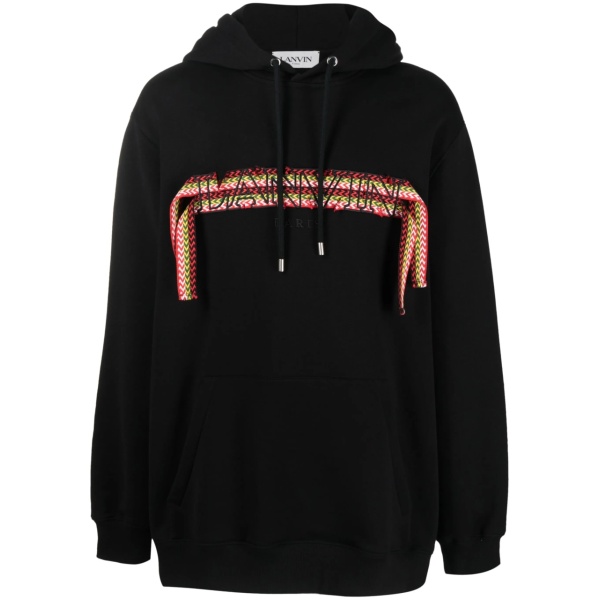 oversized logo-appliqué hoodie