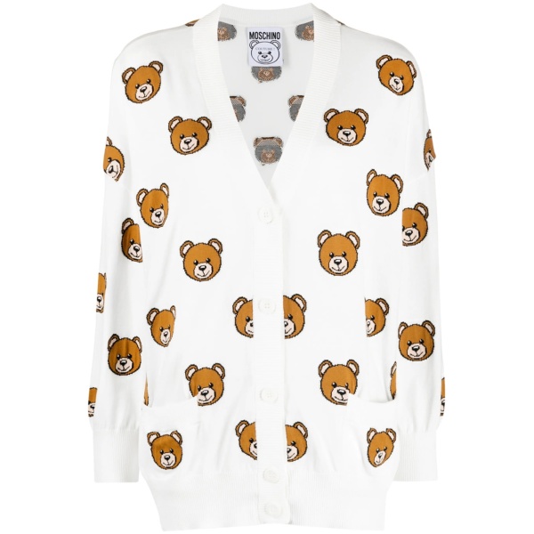 oversized Teddy pattern cardigan