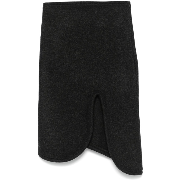 padded-trim midi skirt