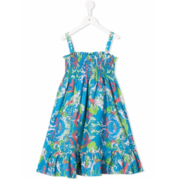 paisley-print flared dress