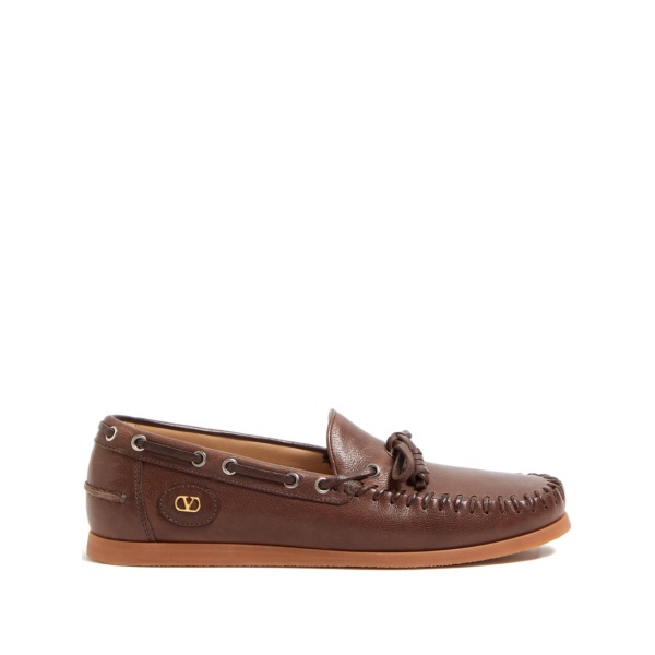 PALM AVENUE BUFFALO LEATHER BOAT SHOE