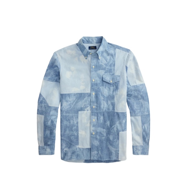 patchwork buttoned shirt