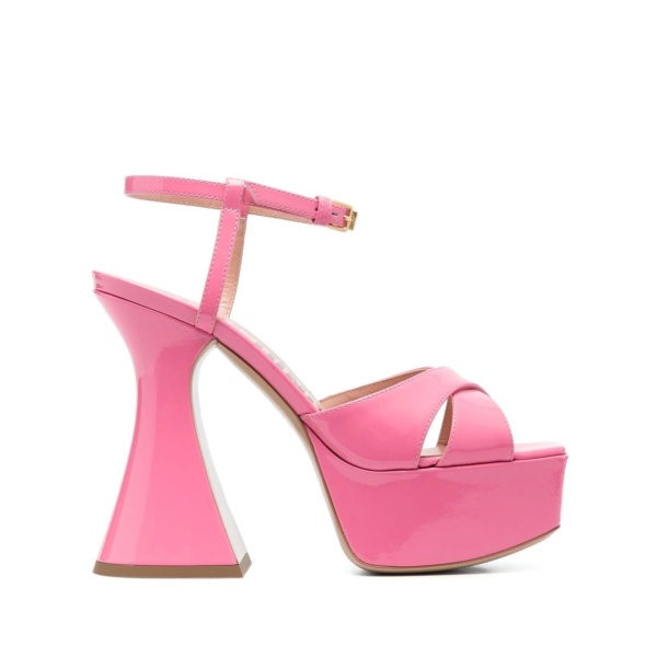 patent leather platform sandals