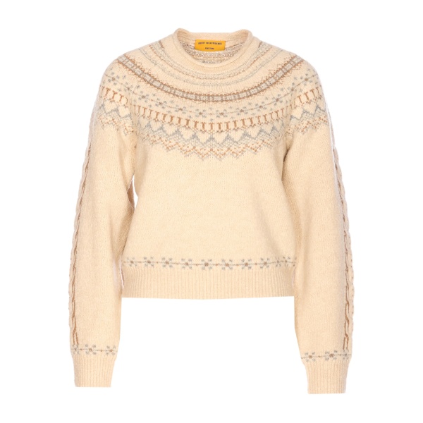 patterned crew-neck sweater