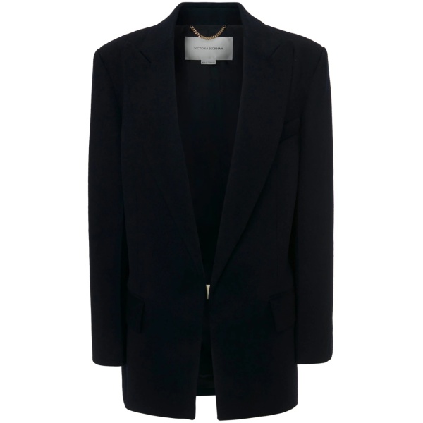 peak-lapel wool-cashmere blazer