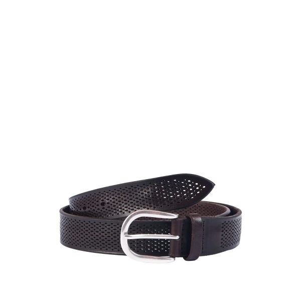 perforated buckle leather belt