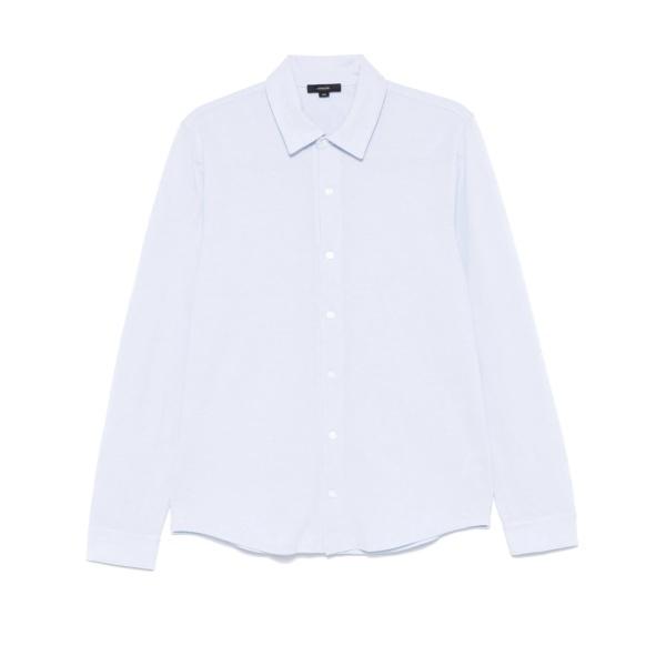 piqué-weave cotton shirt