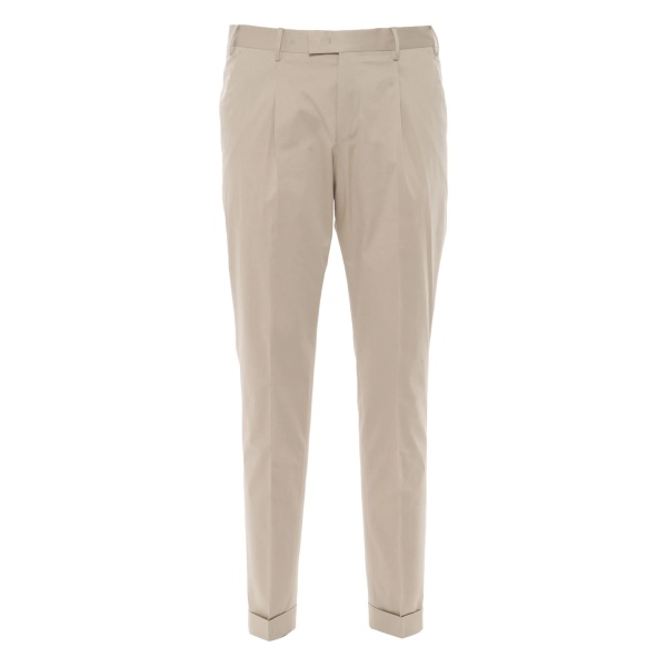 plea-detailing turn-up trousers
