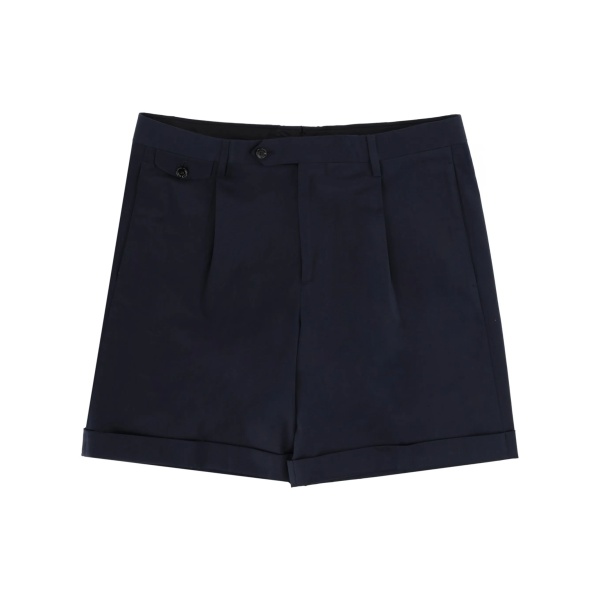 pleat cuffed trousers
