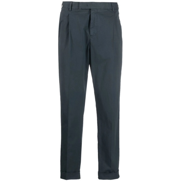 pleat-detail tapered trousers