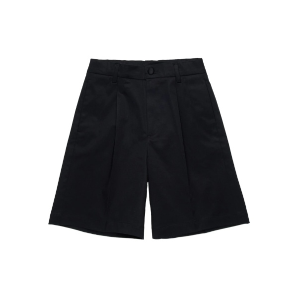 pleated-front shorts