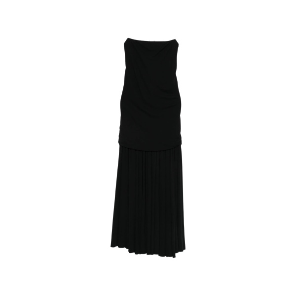 pleated midi dress