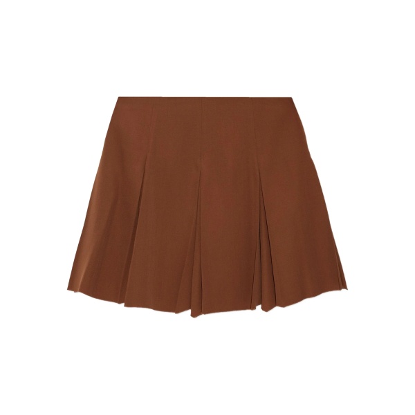 pleated wool skirt